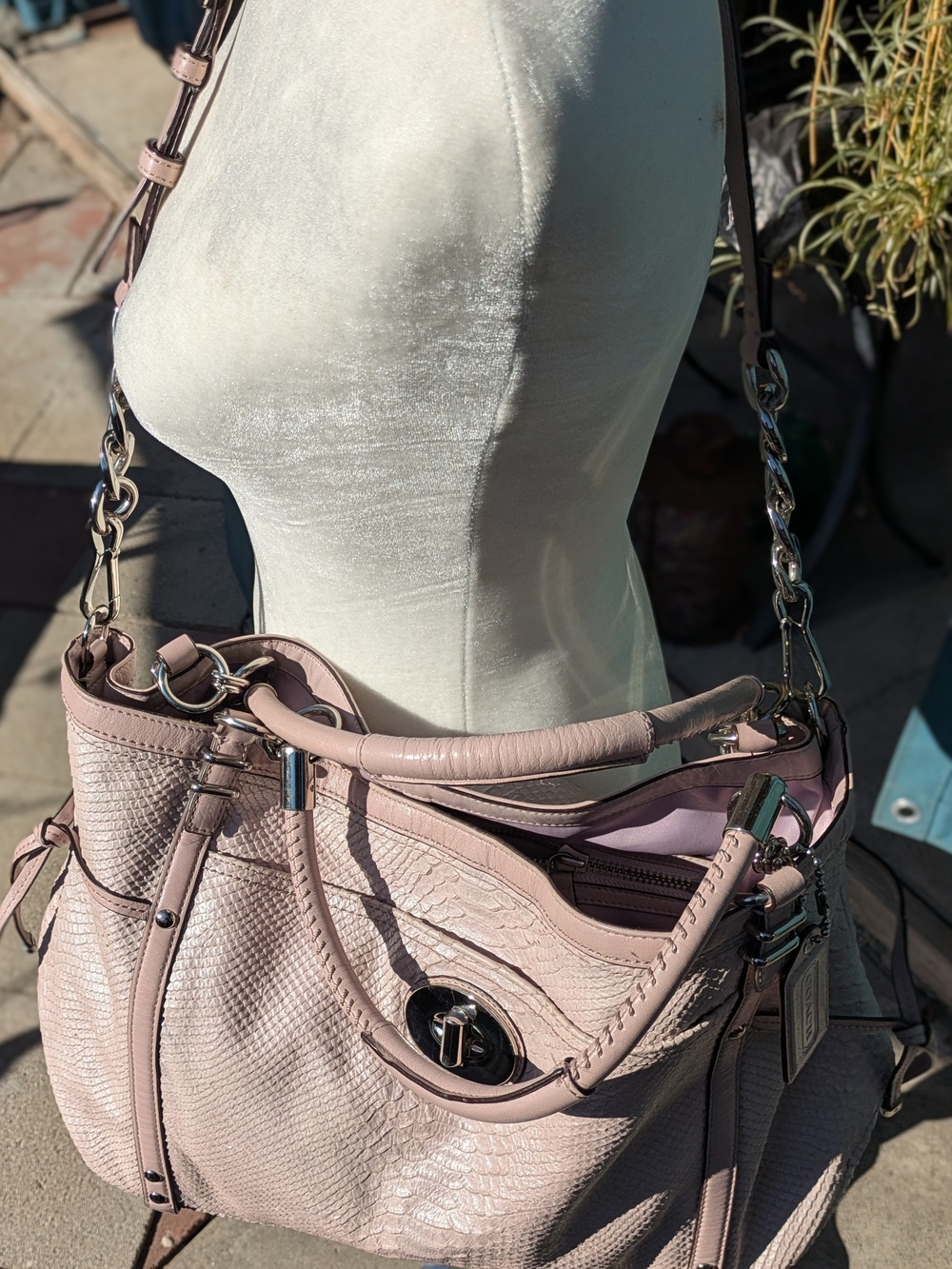 Coach Audrey Blush Pink Leather Tote Bag - Picture 2 of 16